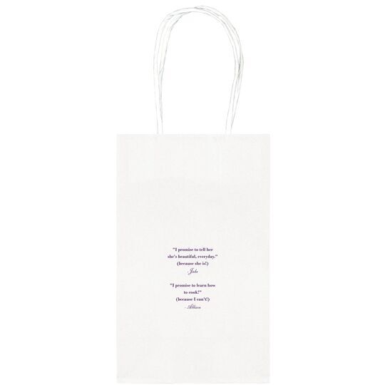 Your Personalized Text Medium Twisted Handled Bags